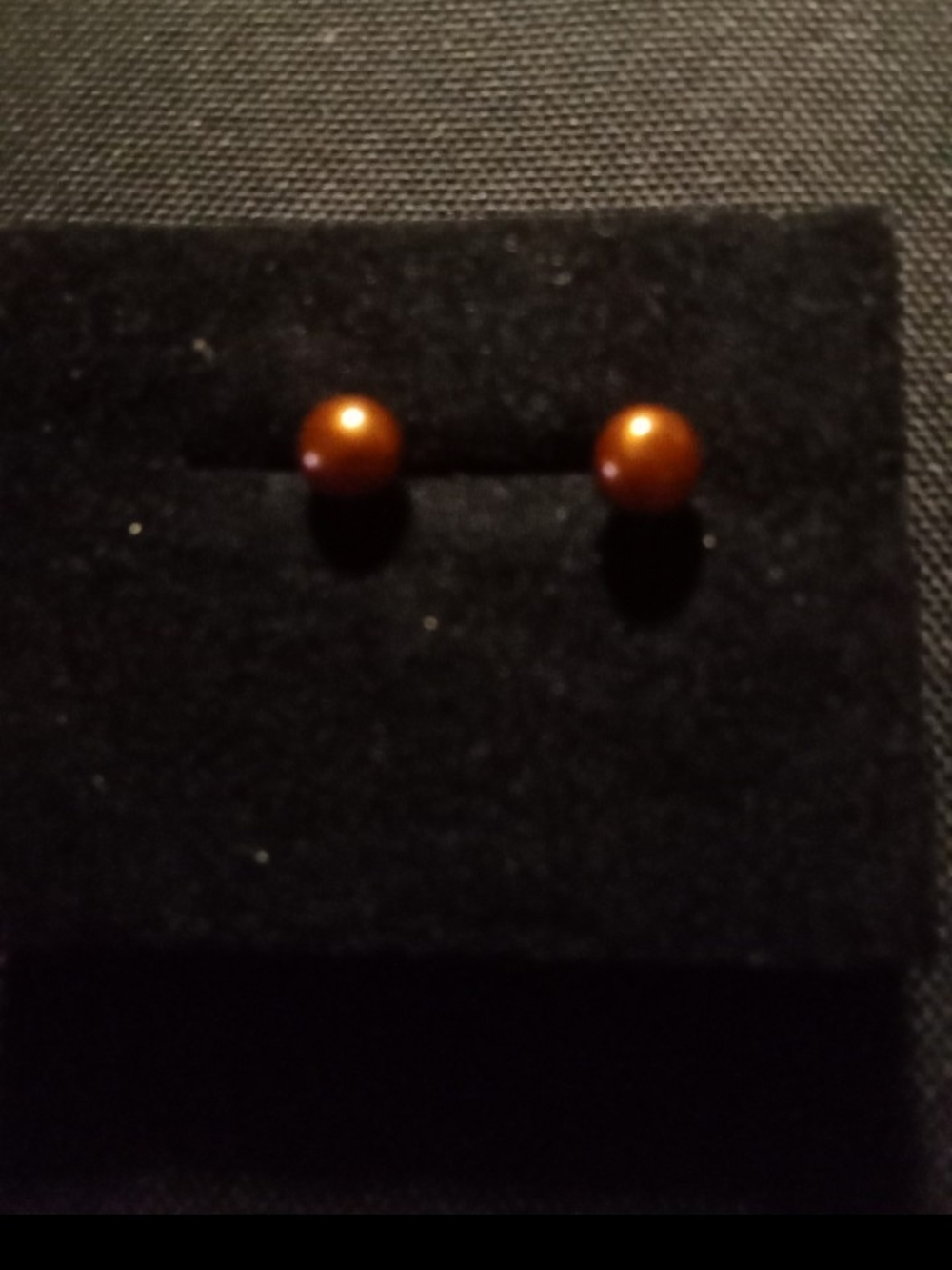 Elegant Orange Pearl Stud Earrings